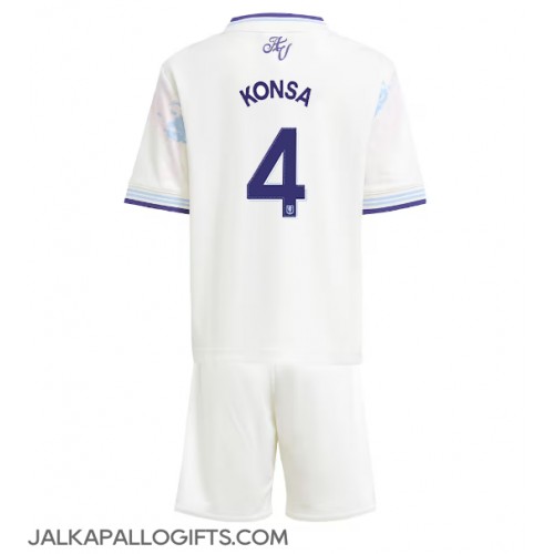 Aston Villa Ezri Konsa #4 Kolmas Peliasu Lasten 2025-26 Lyhythihainen (+ Lyhyet housut)